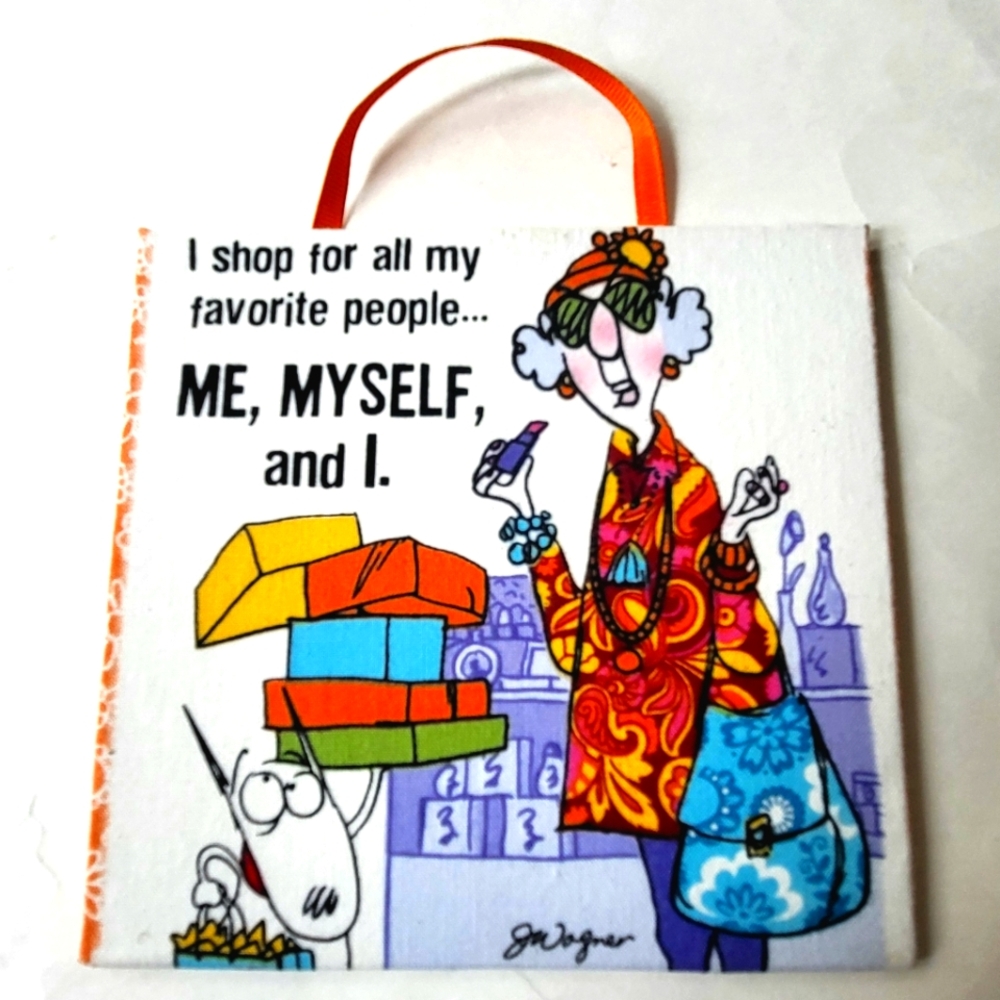 Handcrafted Maxine Humor Cartoon Canvas Wall/Door Hanger